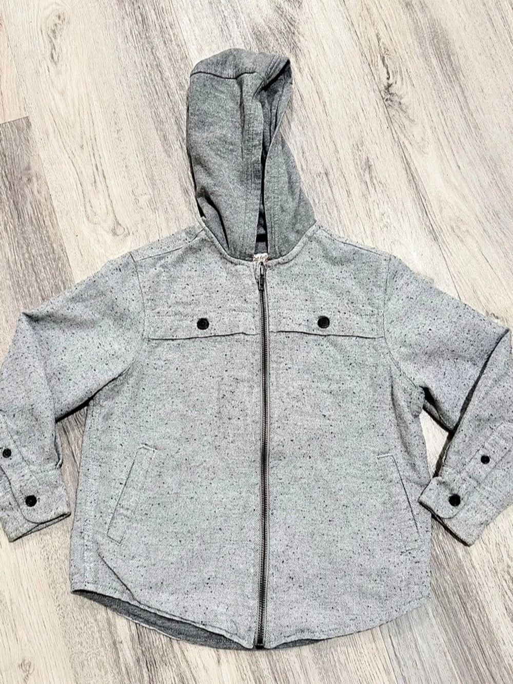 Cat & Jack Boys Gray Hooded Jacket Size XS Like New